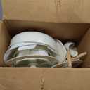 Ceramic Nonstick Cookware Set, Healthy, Non Toxic,17-Pieces Pots and Pans Set Removable Handles, Induction RV Kitchen Set, Stain & Scratch-resistant, Dishwasher/Oven Safe, PFAS/PFOA Free, Cream White