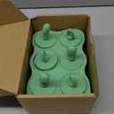 btrfe Silicone Popsicle Molds for Toddlers, 6-Cavity x 2oz Food-Grade Ice Pop Mold, Reusable DIY Fresh Fruitsicle Frozen Treats Maker (GREEN)