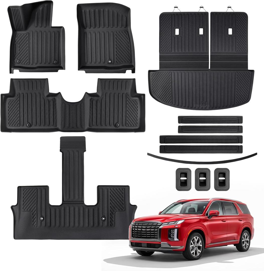 for Hyundai Palisade 2026 2027 Floor Mats Cargo Liner 7/8 Passenger