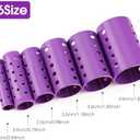 WILLBOND 141 Pcs Hair Rollers Set Include Plastic Hair Rollers with Pins and Clips(Purple)