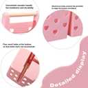 Anyoifax Portable Shower Caddy Plastic Shower Basket Organizer Divided Bathroom Caddy Storage Cleanning Caddy Tote with Handle for College, Dorm Room, Kitchen, Pink