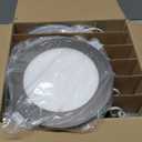 ZYC Recessed Lighting 6 Inch - 12W 1100LM LED Recessed Ceiling Light with Night Light,2700K/3000K/4000K/5000K/6000K Selectable Ultra-Thin Lighting, Dimmable Canless Wafer Downlight, Pack of 6 (Bronze)