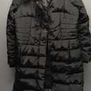 Obosoyo Women's Hooded Thickened Long Down Jacket Maxi Down Parka Puffer Coat, Black, Size large