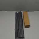 2 Pack Industrial Curtain Rods for Windows 48 to 84 Inches, Blackout Wrap Around Curtain Rod, for Indoor and Outdoor, 5/8 Inch Diameter, 35 to 75 Inches, Black