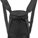 Inspack Dog Backpack Carrier/Cat Carrier, Adjustable Pet Front Carriers Travel Bag for Puppy Medium Dogs, Legs Out, Soft Ventilated Doggie Chest Carry Backpacks for Hiking/Camping, 10-16 lbs, Black