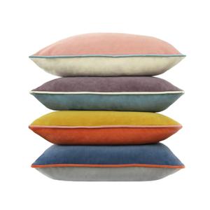 Btyrle Velvet Throw Pillow Covers 22x22 Inch Set of 4 Decorative Velour Pillowcases Double-Colored Cushion Covers for Sofa Couch,Warm-Edge