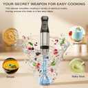2026 New Immersion Hand Blender, 1200W with 5-Speed Settings, Stainless Steel Blades,with scratch-resistant design, Gift Box Packaging. An Ideal Choice for Blending Soup, Mayonnaise