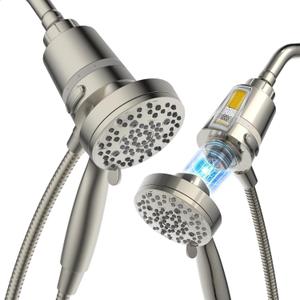 SANYCASA Filtered Shower Head with Handheld, Magnetic Docking System, High Pressure Handheld Shower Head with KDF Filter for Hard Water, 6 Spray Modes, Easy Installation BNP