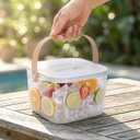 Plastic Ice Bucket with Lid and Scoop,Clear Champagne Bucket for Parties, Insulated Beverage Tub with Ice Tongs, Portable Wine Chiller for Home Bar, Outdoor Summer Gatherings & Club Events