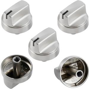 WB03X29354 Stove Knobs Cooktop Replacement Parts for GE Range Knobs Stainless Steel Cooktop Knobs GE Gas Stove Top Knobs Profile PGP7036SLSS Oven Knobs PGP9036SLSS KIP 5U06 191D9233 Burner Knobs 5 Pcs
