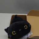 SQEQE Weighted Black Cat Plush, Weighted Black Cat Stuffed Animal, Cute Plushies Soft Pillow Toy Gift for Kids Adults 13.8 Inch, 1.6 Lbs