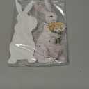 Yuntau 2 Pcs Bunny Figurine White Bunny Decor Wooden Easter Couple Rabbit Figurine Table Decoration Easter Gifts for Spring Holiday Indoor Party Home Table Centerpieces Party Supplies