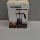 Cuban Coffee Maker, 6 or 3cup Electric Espresso Coffee Maker, Portable Cafeteras Electricas Modernas, Electric Moka Pot with Detachable Base & Overheat Protection, Coffee Gift for Home Travel (Black)