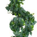 Ucky 4Pack Total 24FT Green Fake Vines Ivy Leaves Vines for Bedroom Greenery Garland Fake Leaves Leaf Wall Decor Faux Hanging Vines Plants Outdoor Garland