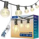 VIPAR Outdoor String Lights, 30FT 13 G40 Bulbs Patio Lights Outdoor Waterproof, Shatterproof Connectable LED Outside Hanging Light for Balcony, Backyard, Porch, Garden, Deck, Bistro, 2700K Dimmable