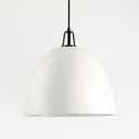 Maddox White Dome Large Pendant Light Socket 15x10 Inches