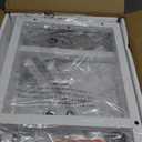 Cpintltr Vanity Stool Foot Stools Faux Leather Ottoman Bench Square Modern Dressing Stool Small Side Table Footstool with Metal Legs for Bathroom Living Room (Silver)