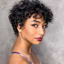 Besteffie Pixie Cut Curly Wave Wigs for Black Women Short Human Hair Wigs With Bangs No Glue Curly Human Hair Wig for Daily and Party Use