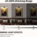 DESOOP Dimmable Black Picture Lights with Remote and Timer Wireless Art Lights Rechargeable Gallery Lighting for Canvas Portrait 24'' Inch 5W Warm White