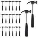 20 Pcs Mini Claw Hammer Bulk 6.5 Inch Solid Tubular Small Safety Hammer with Non-Slip Rubber Handle Lightweight for Woodworking Hanging Pictures DIY Crafts Jewelry Making Tools