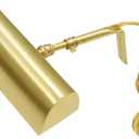 Royal Designs, Inc. Plug-in Picture Light, Gallery Lighting, 12 ft Cord with in-Line Hi/Low/Off Switch, PLP-2008-8-BSB, Brushed Satin Brass, 8.75 inch
