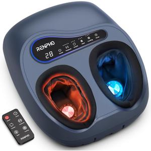 RENPHO Thermacool 2-in-1 Foot Massager with Heat & Cold, FSA Eligible HSA Store Eligible Items, Soccer Gifts, 3 Kneading & 5 Compression for Neuropathy and Plantar Fasciitis, Up to Men's US Size 13