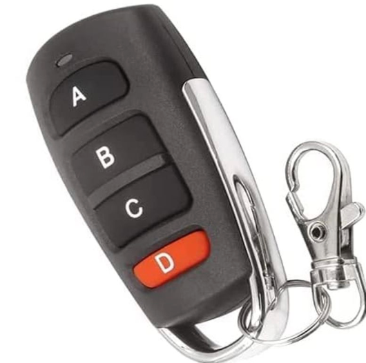 Universal Duplicator Garage Door Remote, 433.92 MHz for Gate & Electric Gates - Cloning Remote Control Keychain (3 PCS)