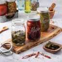 Paksh Novelty Wide Mouth Mason Jars With Lids 32 oz Glass Quart Mason Canning Jars, Large Mason Jar Wide Mouth for Canning, Pickling, Jelly Preserving & Meal Prep, 2-Pack