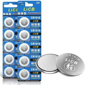 LiCB 10 Pack CR1616 3V Lithium Battery CR 1616