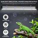 UVB Reptile Light, Dimmable UVA UVB Lamp with Timer & 3 Modes, Adjustable 5.0-20.0 Output, 6500K Daylight LED Reptile Tank Light for Bearded Dragon, Snake, Turtle, 10-40 Gallon (16 INCH)