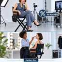30" Extra Tall Folding Director Chair, Lightweight Aluminum Makeup Chair