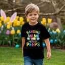 Toddler Easter Shirt Boys Girls Bunny Eggs-cavator Truck Graphic T-Shirt Kids Short Sleeve Cotton Easter Tee Tops 2-7 Years, , 4T, Black