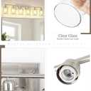 6-Light Brushed Nickel Bathroom Light Fixtures Over Mirror, 42" UL-Listed Modern Wall Sconce Lights with Clear Glass and Metal Cage for Bath, Hardwire E26, CH9176BN-6W