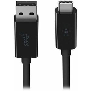 Belkin 3.1 USB A To USB C Cable Compatible W/ Thunderbolt 3 - USB C Cable For Macbook Pro, Galaxy & More - Data Transfer Up To 10gbps - For USB C, Thunderbolt 3 Devices & Ultra Hd - 3.3ft/1m - Black