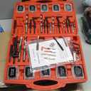 AKM 338Pc Thread Repair Kit, HSS Drill Helicoil Repair Kit SAE&Metric1/4" 5/16" 3/8" 7/16" 1/2" M5 M6 M8 M10 M12 Kit with Thread Gauge