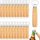 20 Pcs Stainless Steel Bottle Opener Bartender Wood Beer Opener Cider Wine Openers with Wooden Handle Engraved Gift Set for Wedding Party Home Kitchen Bar Restaurant