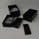 Leinuosen 5 Pcs Food Risers for Buffet Table Large Buffet Risers Acrylic Display Box Acrylic Cube Display Stands for Dessert Catering Supplies(Black,6" 7''8" 9" 10")