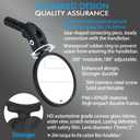 BriskMore Bike Mirrors, Bike Bar End Mirror, HD Glass Convex Lens Bicycle Rearview Mirror, Safe Cycling Rearview Mirror, Easy to Install