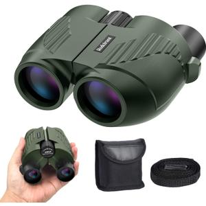 20X25 Compact Binoculars for Adults and Kids,Large Eyepiece Waterproof BinocularEasy Focus Small Binoculars for Bird Watching,Hiking and Concert, Green