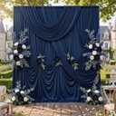 30ftx10ft Navy Blue Backdrop Curtains for Parties Wrinkle Free 6 Panels Navy Photo Backdrop Drapes Back Drop Cloth for Wedding Birthday Photography Background