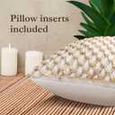 Boho Living 18x18 White Throw Pillow Covers with Pillow Insert Included, Pack of 2
