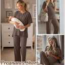 JoyMotion Women Maternity Lounge Set, Coffee, Small (Brown, S)