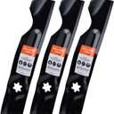Grasscool 942-04053C Mower Blades for Cub Cadet 50 inch Deck Zero Turn Riding Lawn Tractor LT1050 LTX1050 RZT50 Replace 742-04056 942-04056 (6 Point Star Mounting Hole)