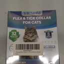 Flea Collar for Cats 4 Pack, 32 Months Flea and Tick Prevention for Cats Collar, Waterproof Cat Flea Collar, Natural Cat Flea and Tick Treatment Collar, Adjustable Flea Collar for Cat Kitten, Black