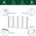 Disposable Coffee Cup Dispenser with Handles, Countertop or Wall Mount Hot/Cold Drink Cup and Lid Holder - Bathroom/Kitchen/Office Acrylic Cup Lid Storage Organizer (4 Compartments, Clear)