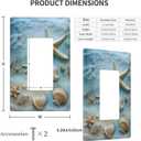 Decorative Art Light Switch Covers Shells and Starfish 1 Gang Rocker Outlet Decorative Switch plate Faceplate GFCI Light Switch Covers for Home Decor (1-Gang Rocker /5 x 3 IN)