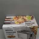 Mecity Toaster 2 Slice Stainless Steel Body, Timer, Bagel, Defrost, Reheat, Cancel Functions, Warming Rack, Removable Tray, 6 Browning Settings, Extra Wide Slots, Bread Toaster 800W