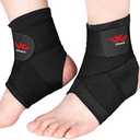Vinaco 2 Pack Breathable & Strong Ankle Brace for Sprained Ankle, Stabilize Ligaments, Prevent Re-Injury Compression Foot Brace for Men & Women with Adjustable Wrap, Ankle Support for Men L