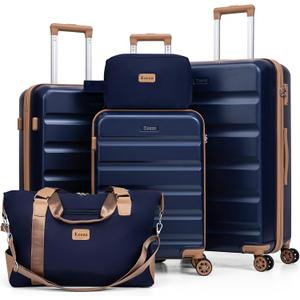 Luggage Sets 5 Piece,Suitcases with Wheels,ABS Hard Case Luggage with TSA Lock Spinner Wheels,Carry On Luggage Set (20/24/28 Inch) (RoyalBlue)