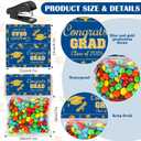 100 Sets Graduation Candy Bags with Congrats Grad Tags and Stapler Graduation Cellophane Cookie Treat Bags for Class of 2026 Grad End of Year School Classroom Party Supplies(Blue)